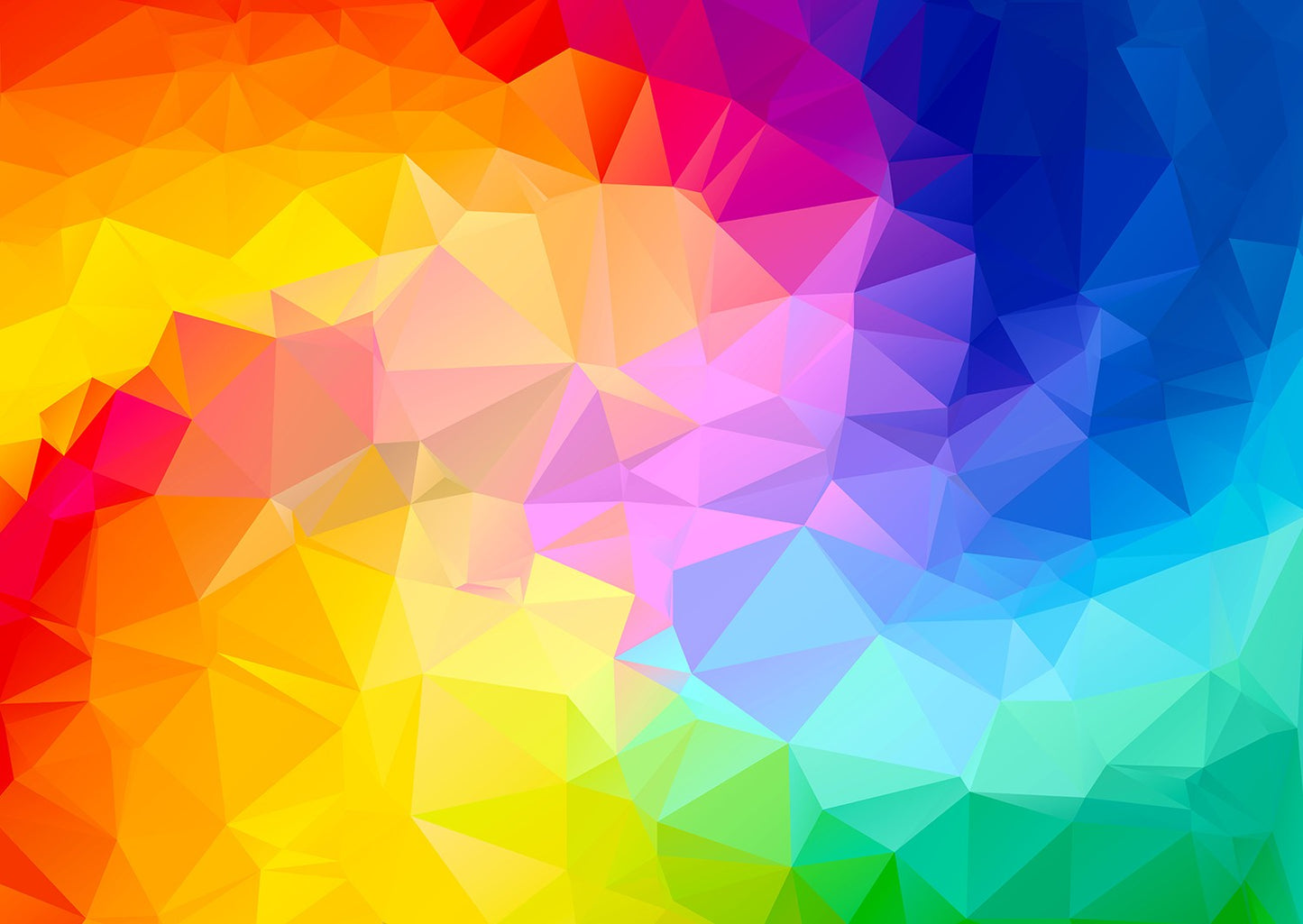 1000 Pieces Jigsaw Puzzle - Rainbow Gradient Poligonal Swirl (1239)