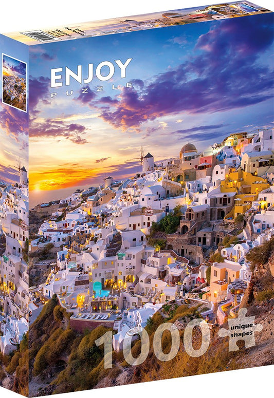 1000 Pieces Jigsaw Puzzle - Sunset over Santorini