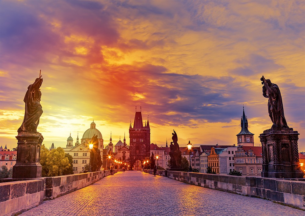 1000 Pieces Jigsaw Puzzle - Charles Bridge at Sunset (1284)