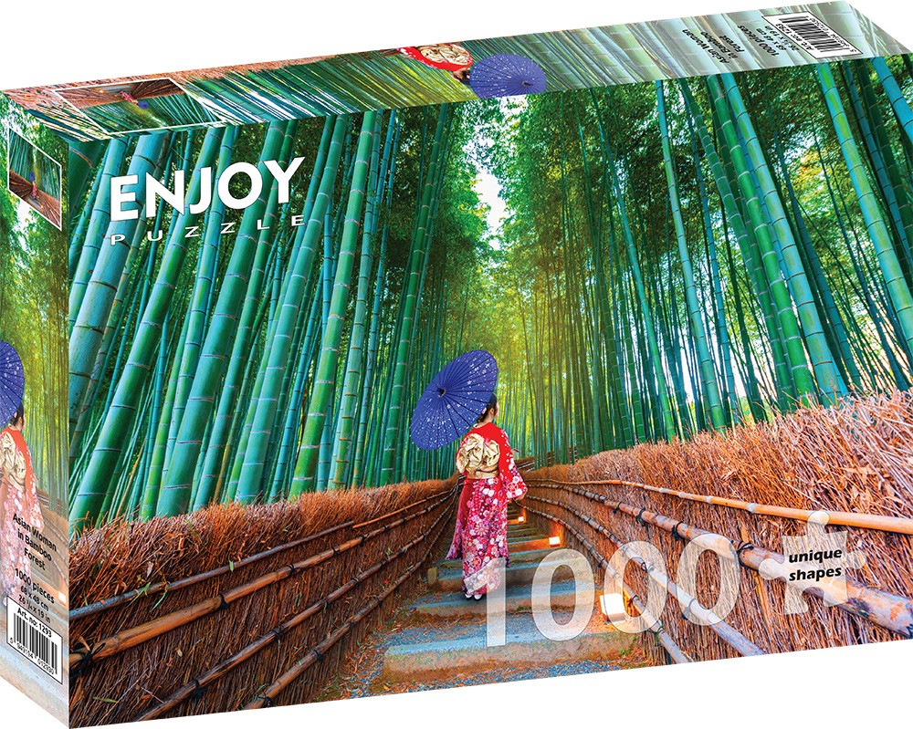 1000 Pieces Jigsaw Puzzle - Asian Woman in Bamboo Forest