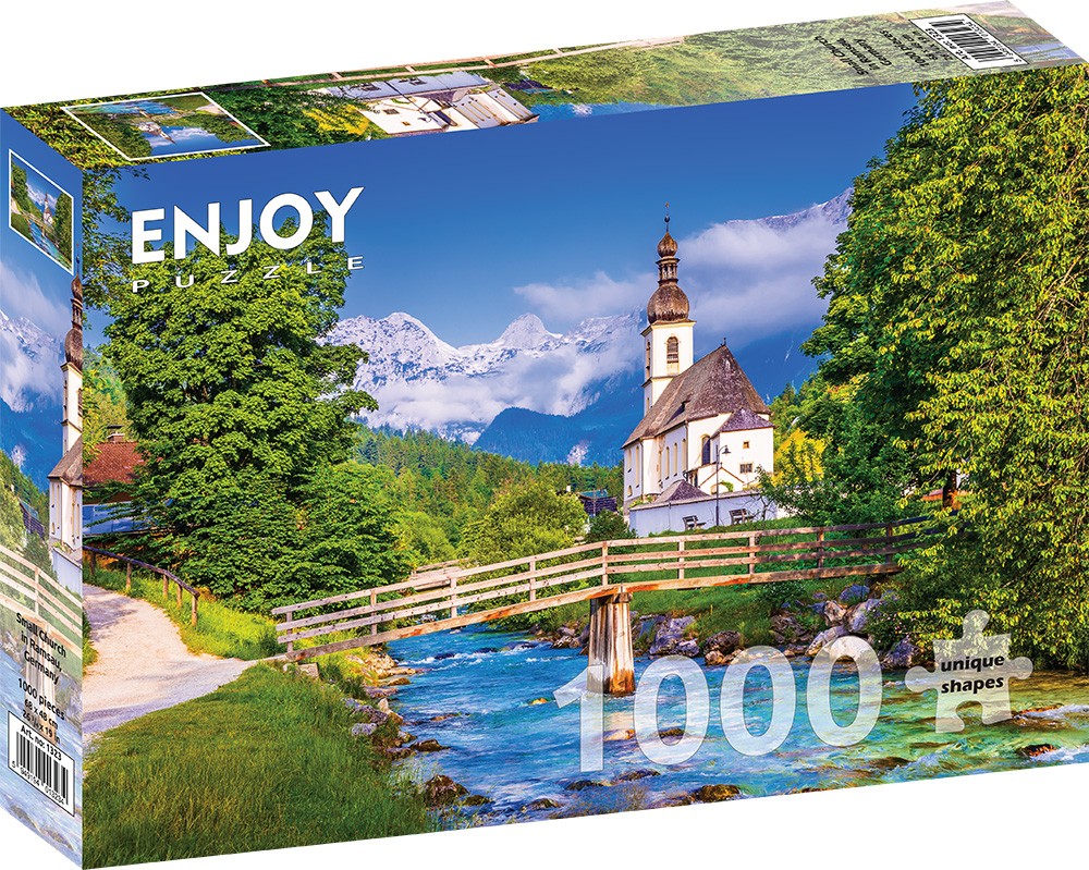 1000 Pieces Jigsaw Puzzle - Small Church in Ramsau