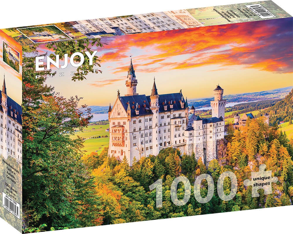 1000 Pieces Jigsaw Puzzle - Neuschwanstein Castle in Autumn