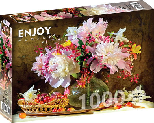 1000 Pieces Jigsaw Puzzle - Peonies Beauty