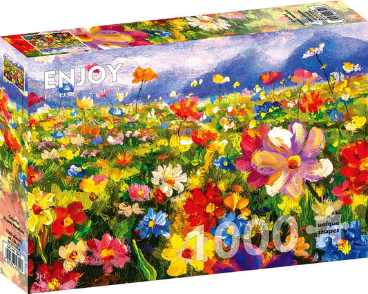 1000 Pieces Jigsaw Puzzle - Colorful Flower Meadow