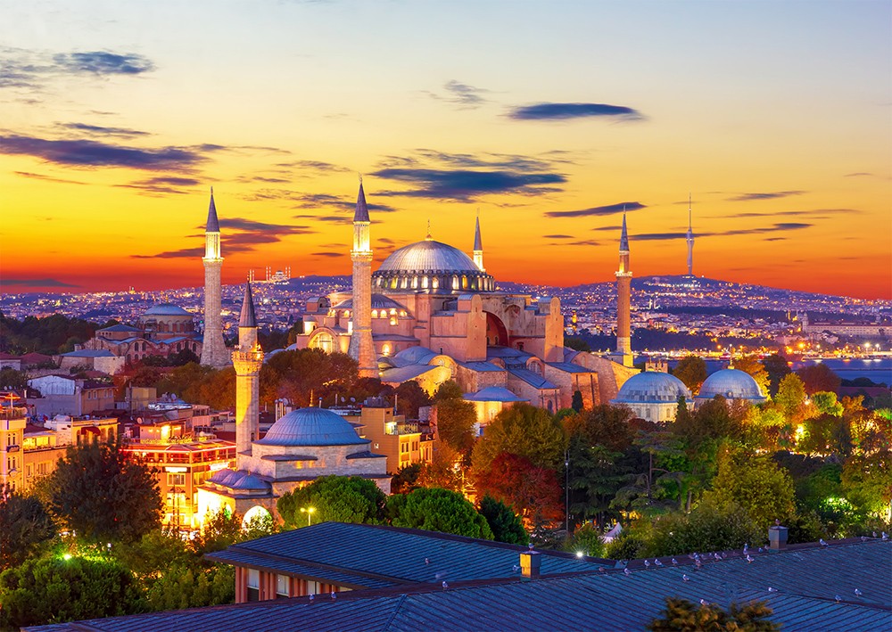 1000 Pieces Jigsaw Puzzle - Hagia Sophia at Sunset (1359)