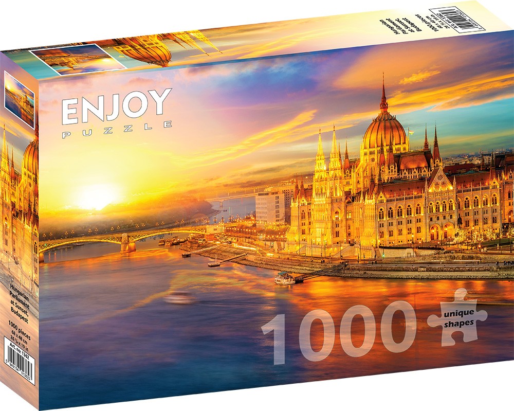 1000 Pieces Jigsaw Puzzle - Hungarian Parliament at Sunset