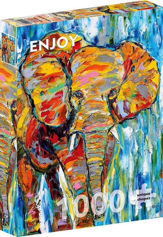 1000 Pieces Jigsaw Puzzle - Colorful Elefant