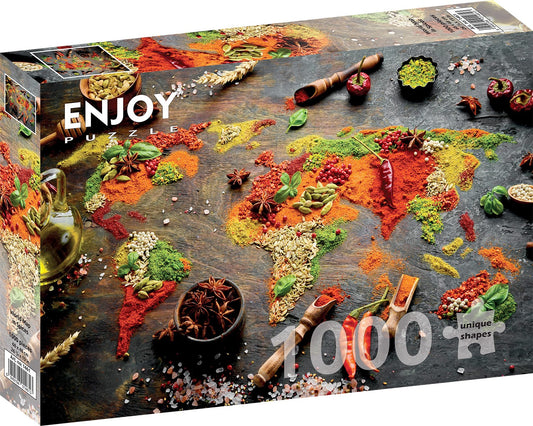 1000 Pieces Jigsaw Puzzle - World Map in Spices