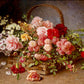 1000 Pieces Jigsaw Puzzle - Hans Buchner: A Basket of Roses and Carnations (1530)