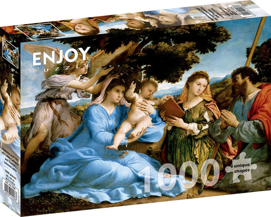 1000 Pieces Jigsaw Puzzle - Lorenzo Lotto: Madonna and Child with Saints Catherine and Thomas