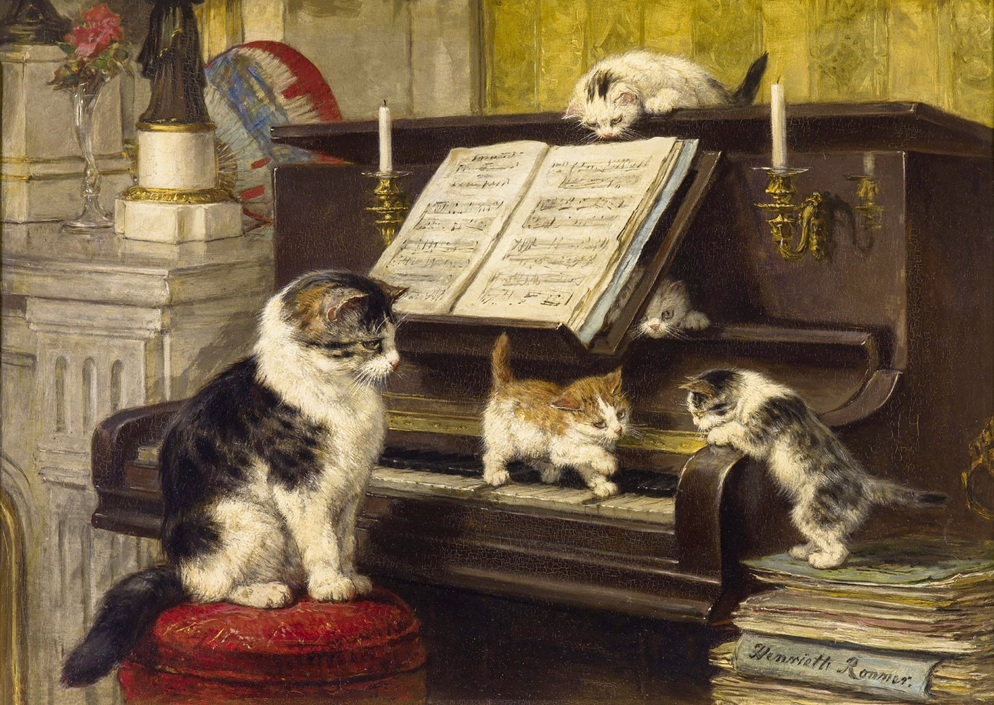 1000 Pieces Jigsaw Puzzle - Henriette Ronner-Knip: The Piano Lesson (1551)