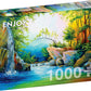 1000 Pieces Jigsaw Puzzle - In the Woods near the Waterfall