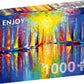 1000 Pieces Jigsaw Puzzle - Rainbow Sailboats