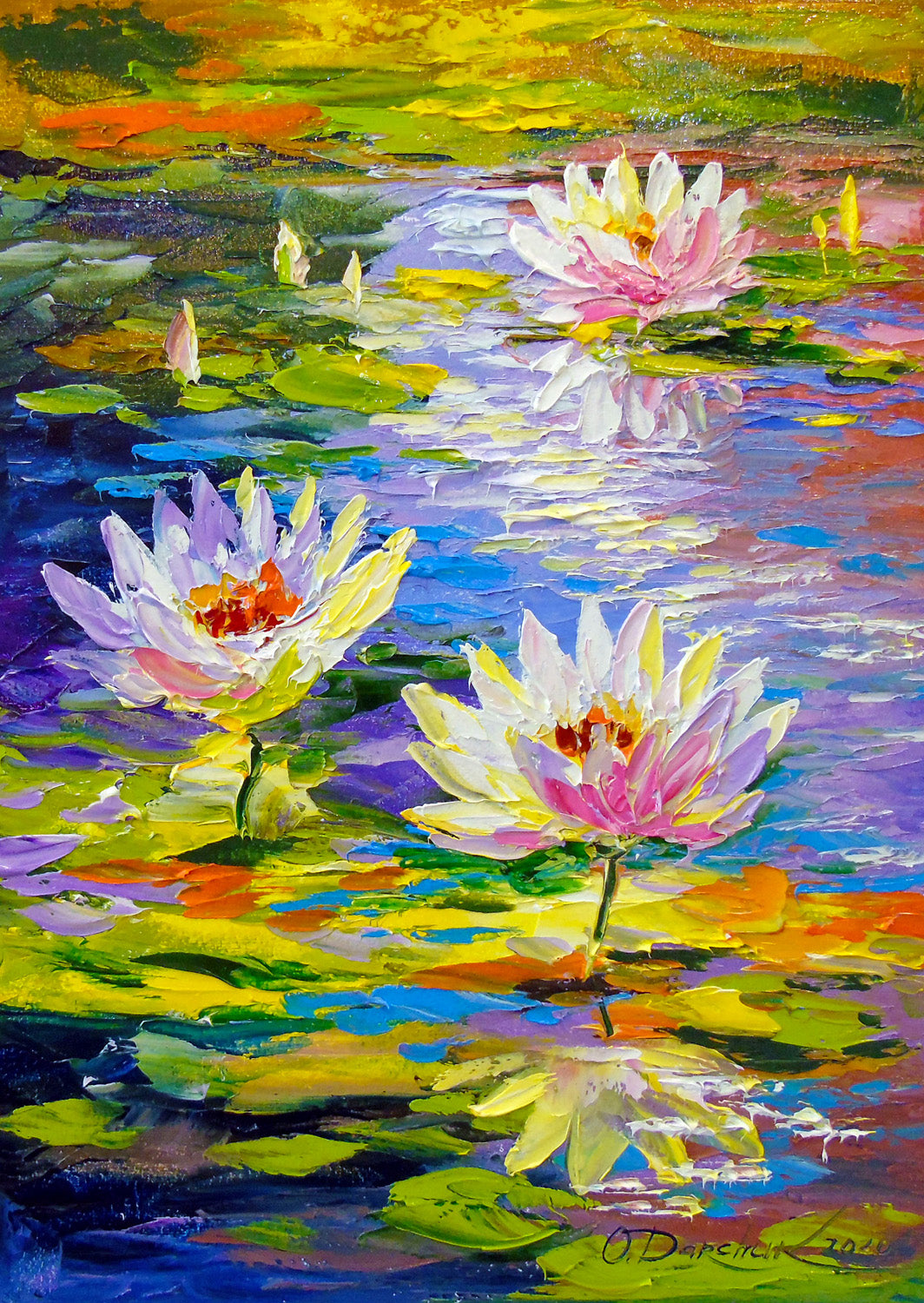 1000 Pieces Jigsaw Puzzle - Water Lilies in the Pond (1847)