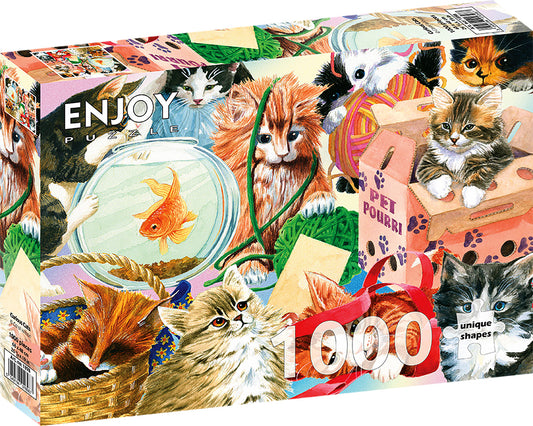 1000 Pieces Jigsaw Puzzle - Curious Cats