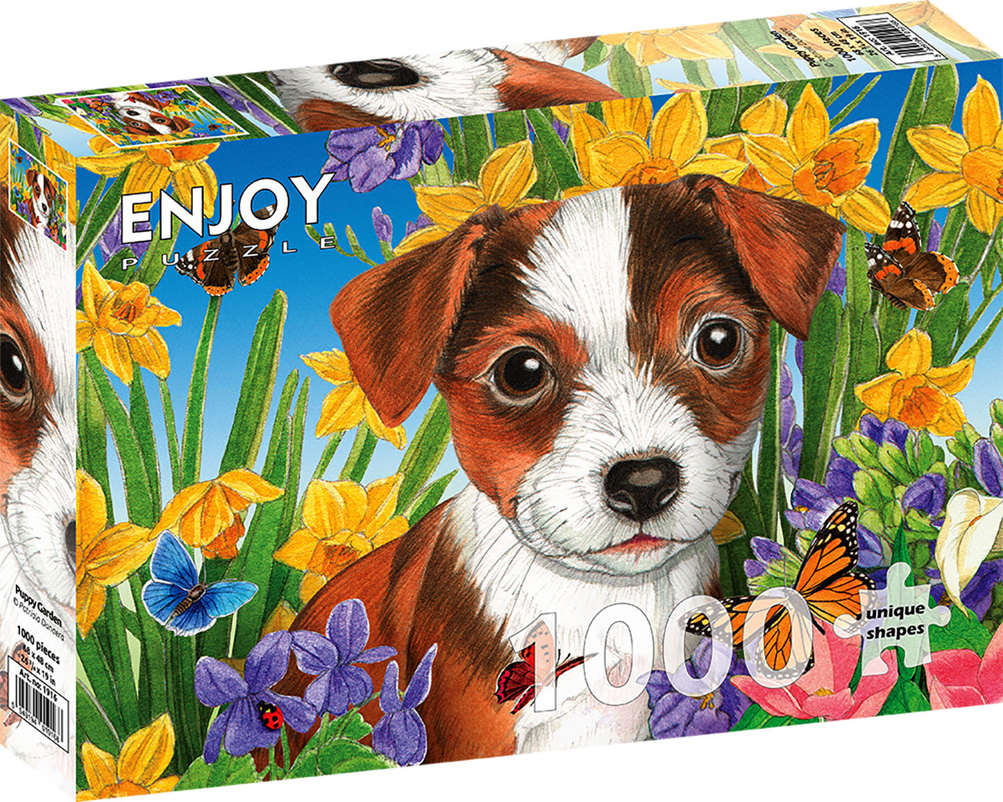 1000 Pieces Jigsaw Puzzle - Puppy Garden