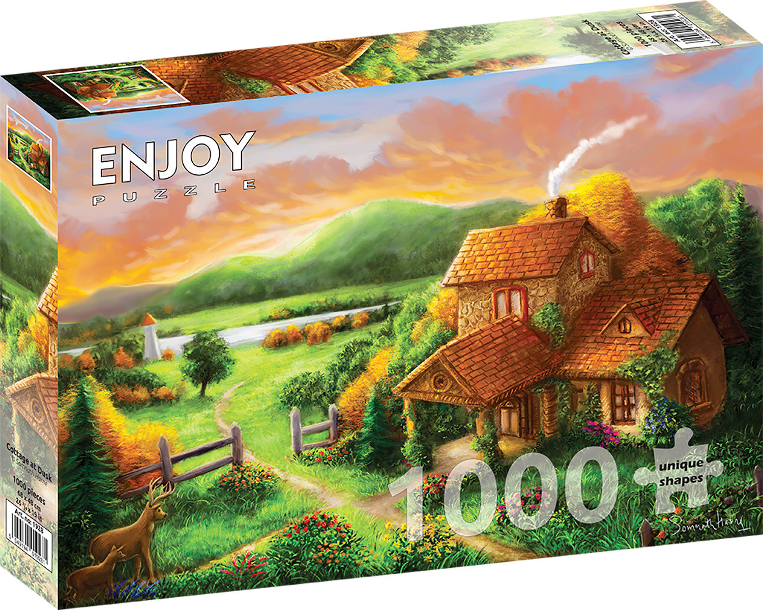 1000 Pieces Jigsaw Puzzle - Cottage at Dusk