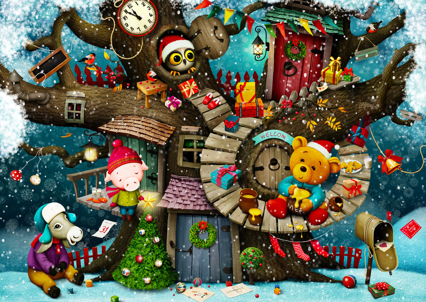1000 Pieces Jigsaw Puzzle - Fairy Tale Christmas (1955)