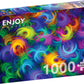 1000 Pieces Jigsaw Puzzle - Abstract Neon Feathers