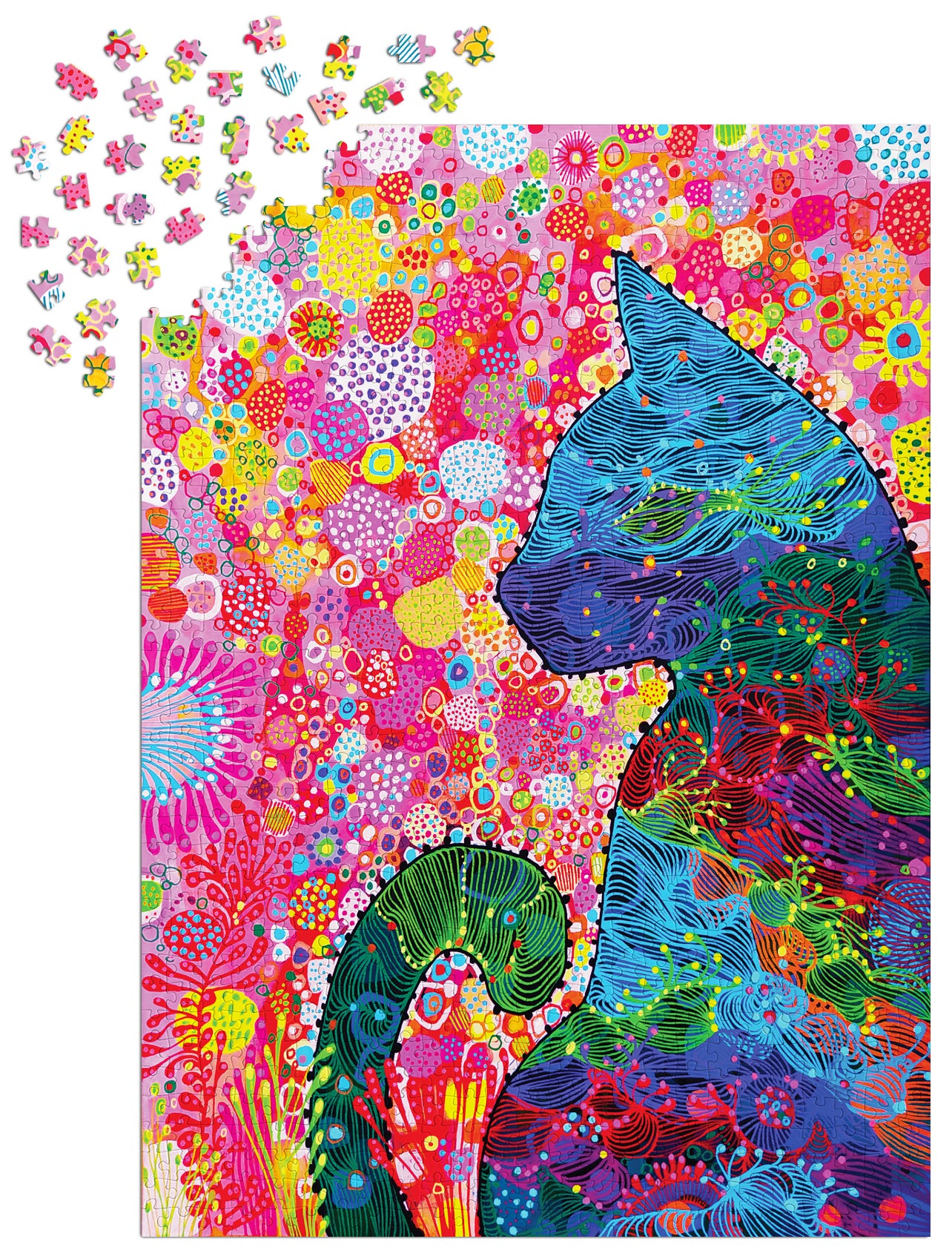 1000 Pieces Jigsaw Puzzle - Wandering Cat (2009)