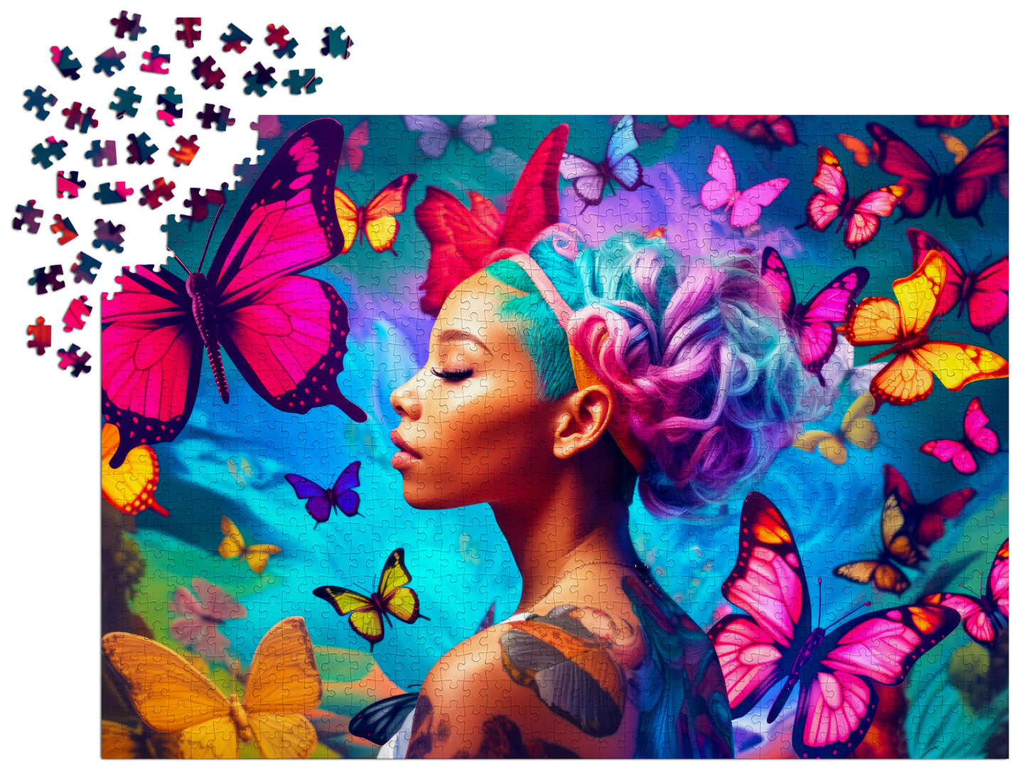 1000 Pieces Jigsaw Puzzle - Queen of Butterflies (2129)