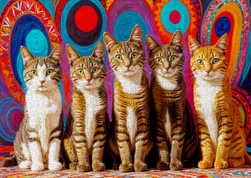 1000 Pieces Jigsaw Puzzle - Five Cats (2131)