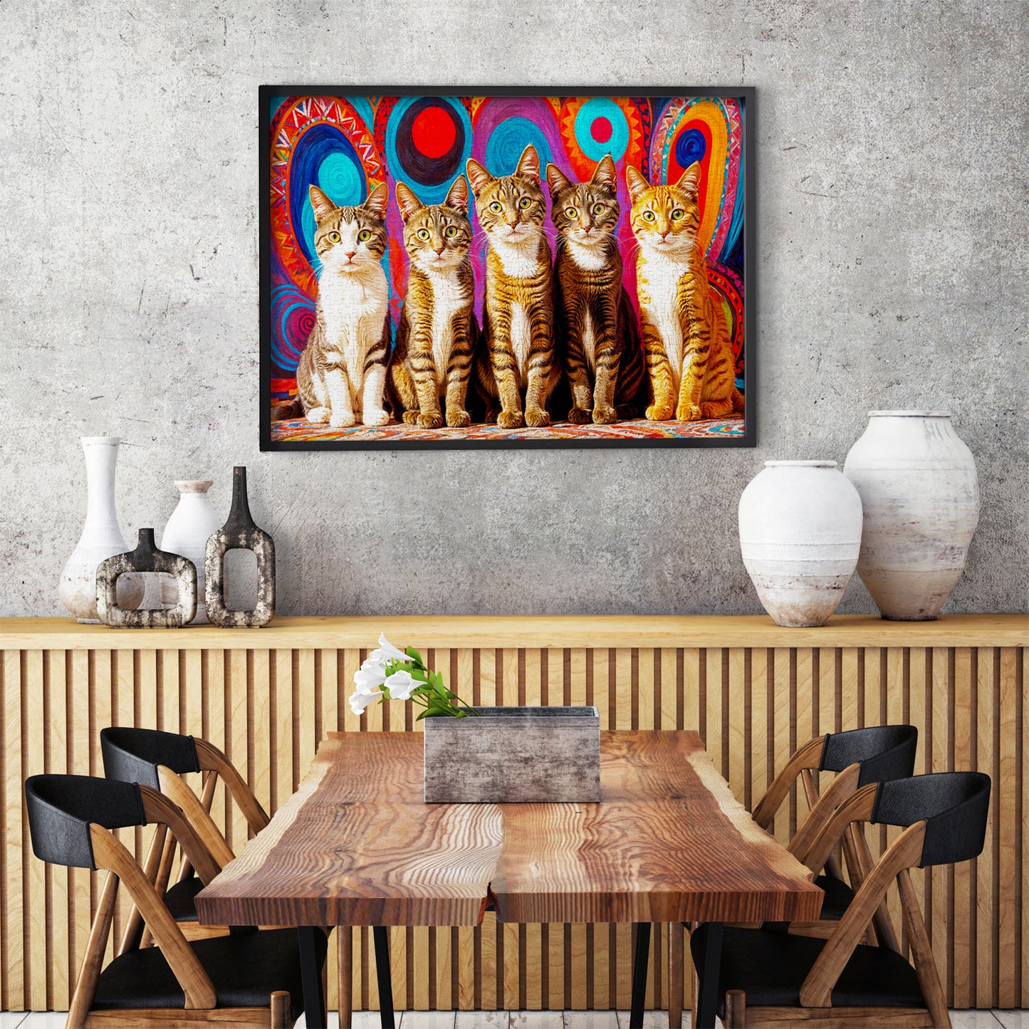1000 Pieces Jigsaw Puzzle - Five Cats (2131)