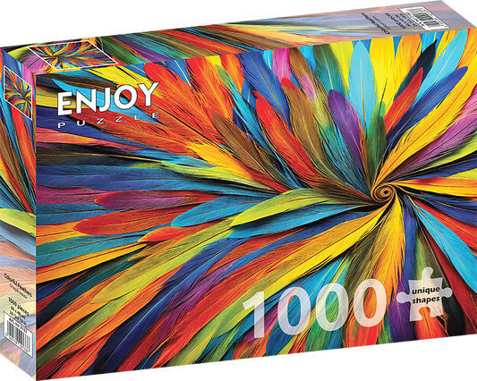 1000 Pieces Jigsaw Puzzle - Colorful Feathers (2133)