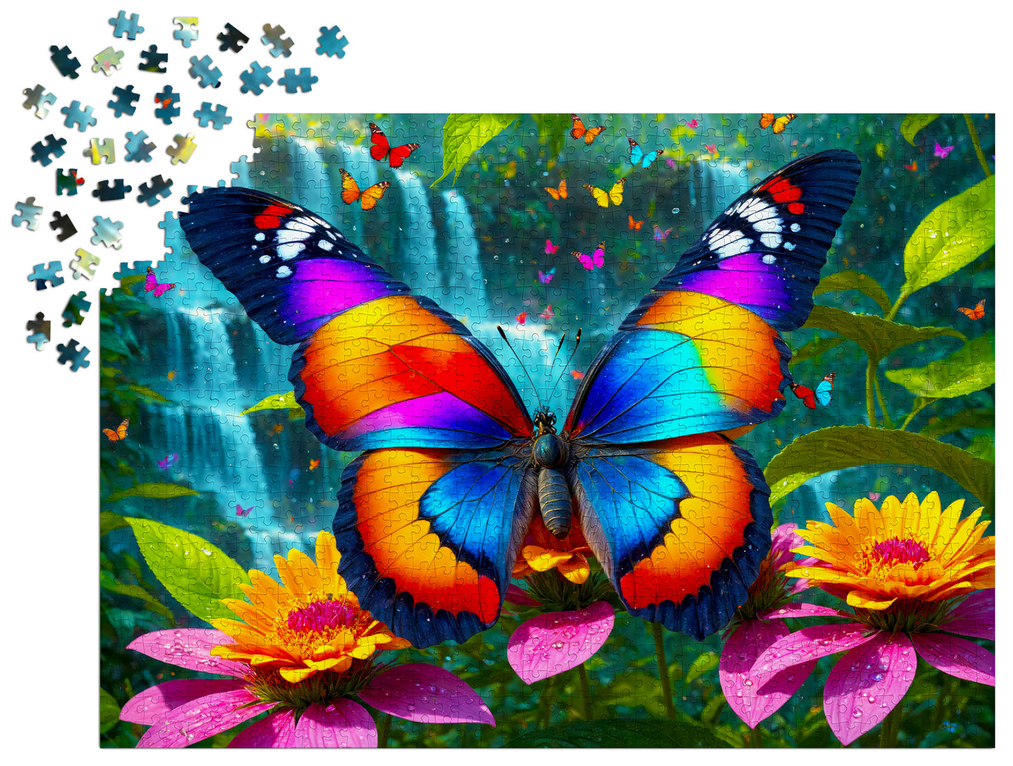 1000 Pieces Jigsaw Puzzle - Butterfly in the Forest (2135)