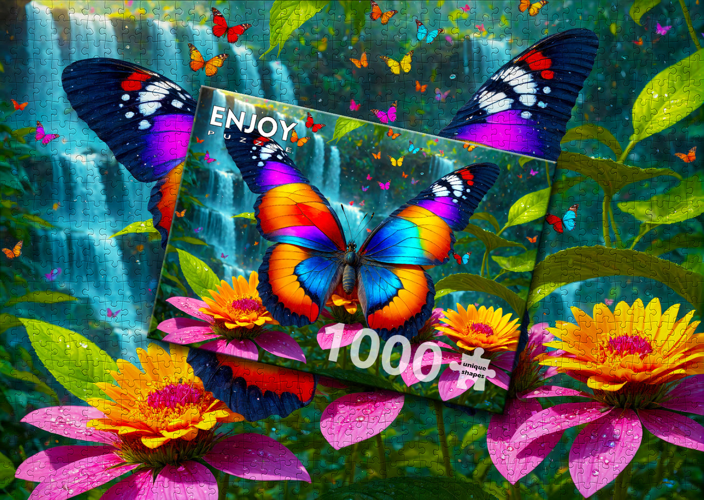 1000 Pieces Jigsaw Puzzle - Butterfly in the Forest (2135)