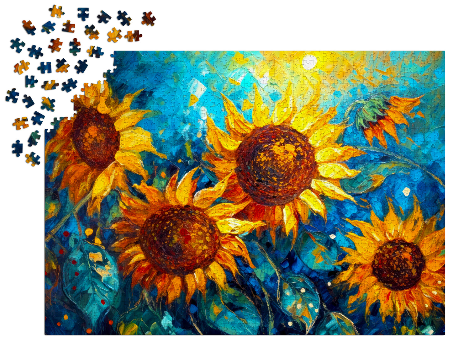 1000 Pieces Jigsaw Puzzle - Sunflowers Reunion (2137)