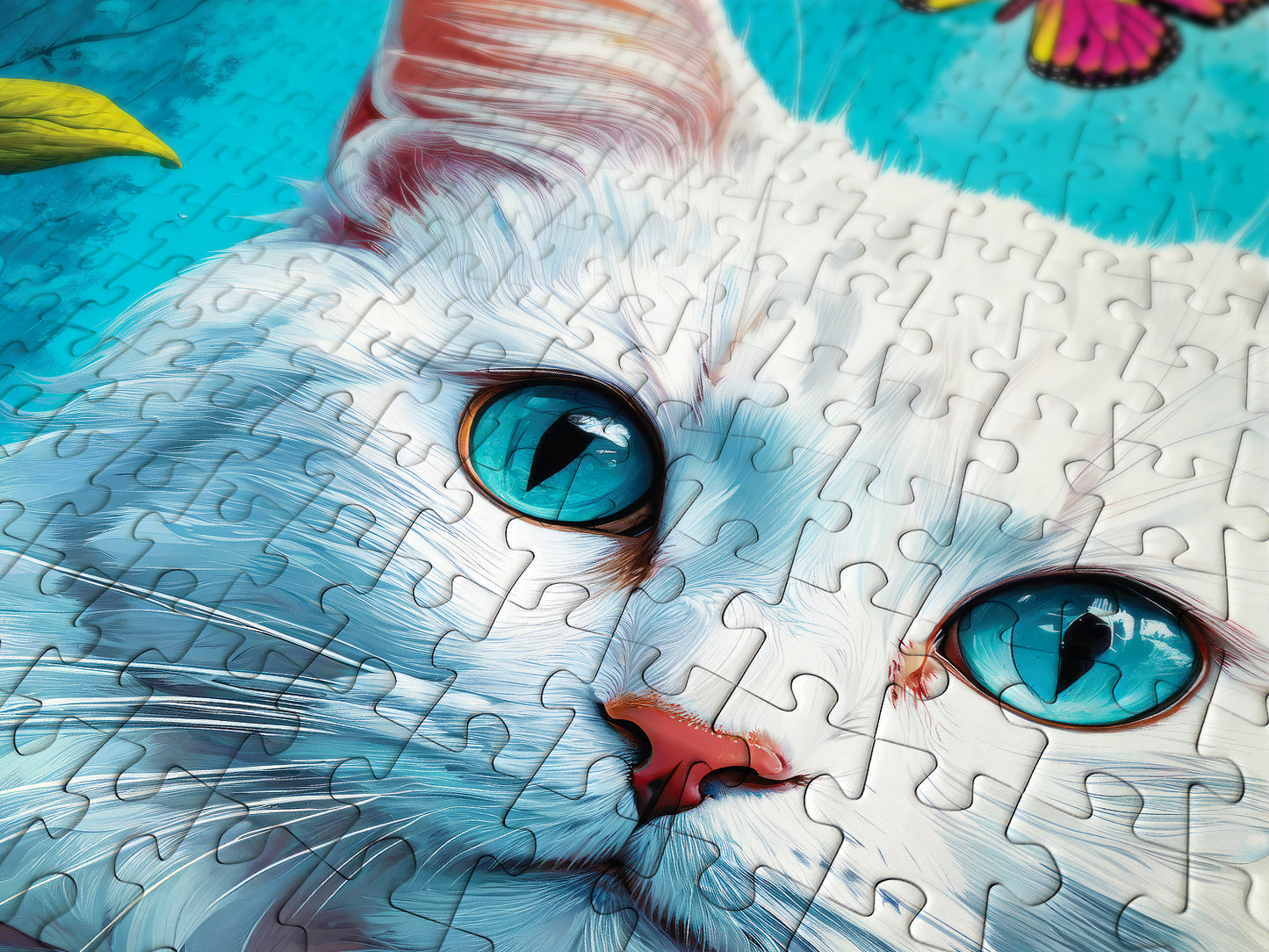 1000 Pieces Jigsaw Puzzle - White Cat (2140)