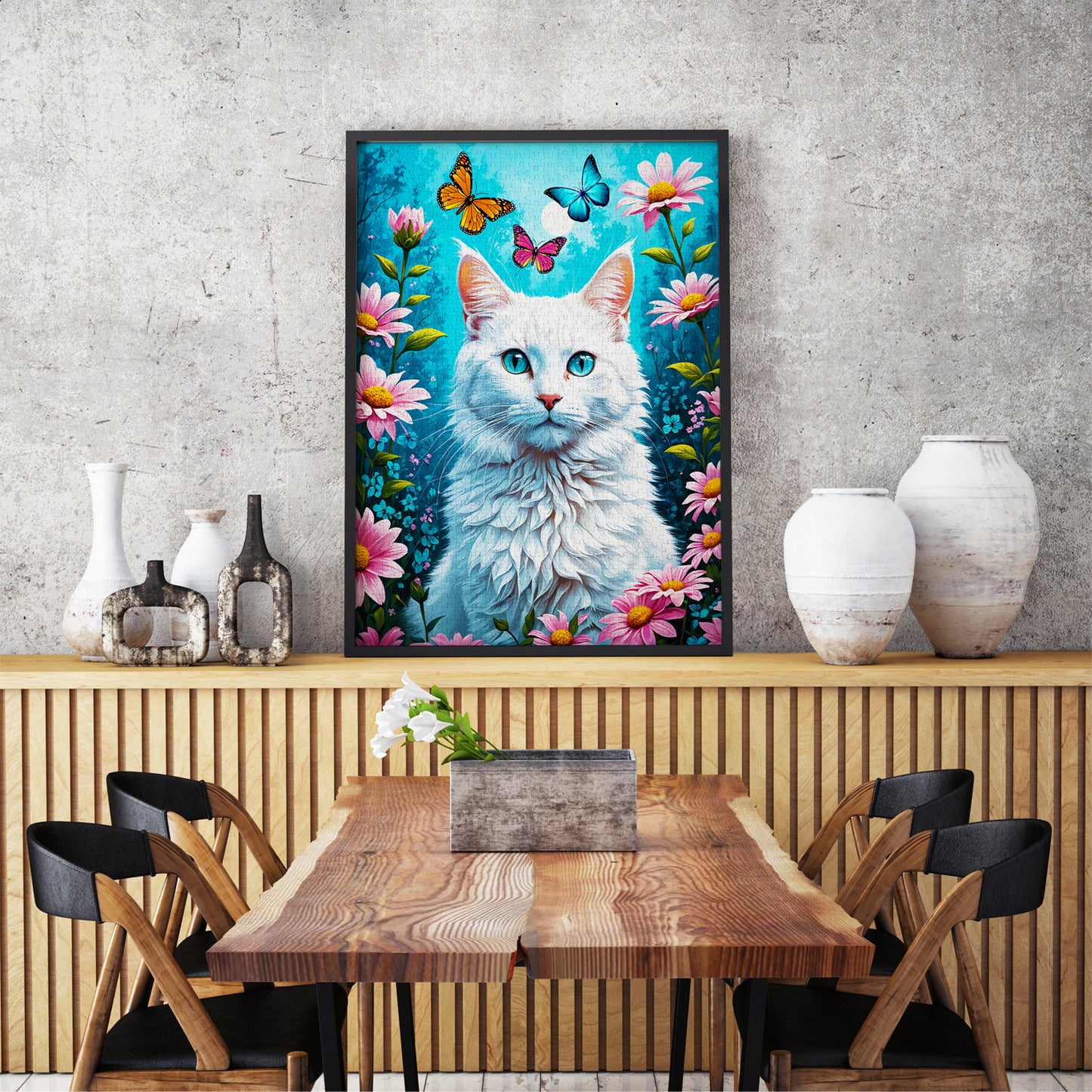 1000 Pieces Jigsaw Puzzle - White Cat (2140)