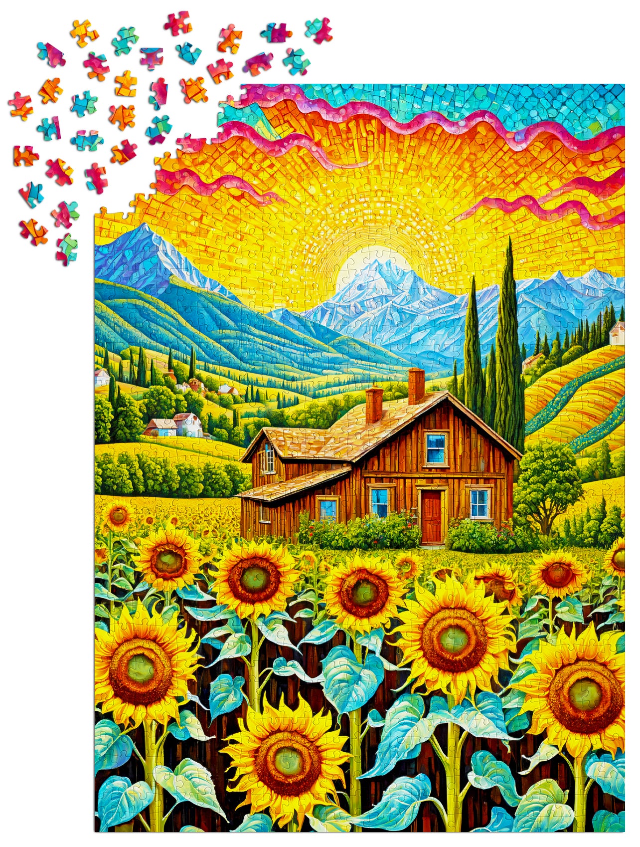 1000 Pieces Jigsaw Puzzle - Sunflower House (2145)