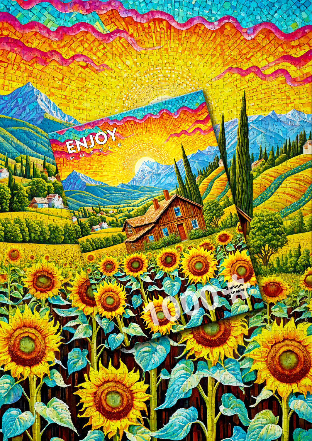 1000 Pieces Jigsaw Puzzle - Sunflower House (2145)