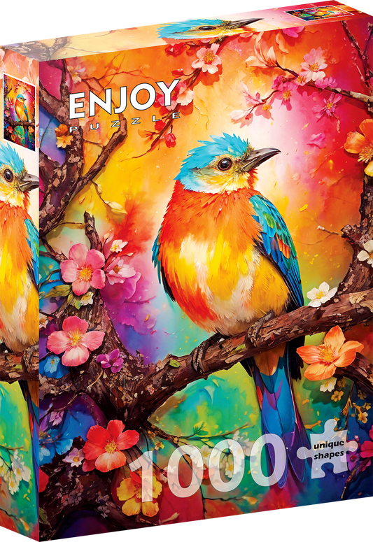 1000 Pieces Jigsaw Puzzle - Colorful Birdie (2147)