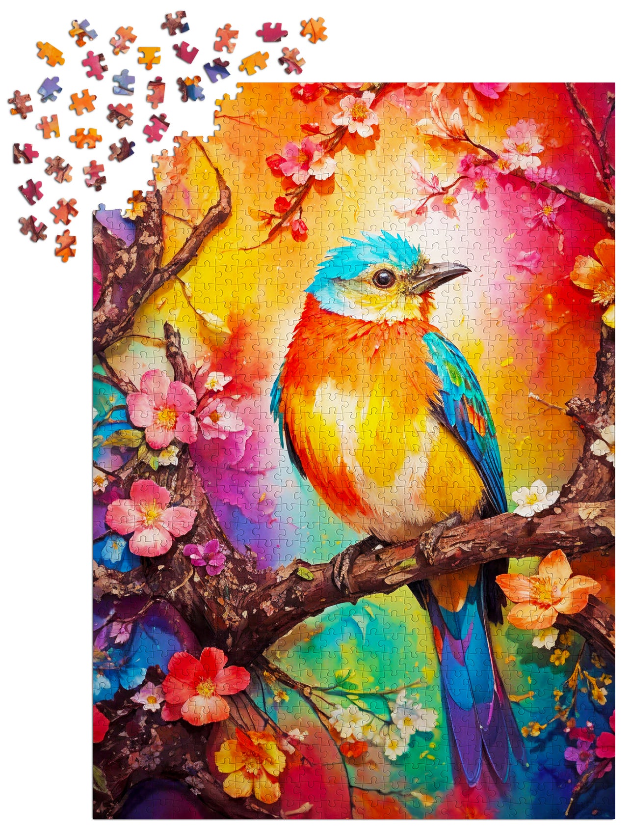 1000 Pieces Jigsaw Puzzle - Colorful Birdie (2147)