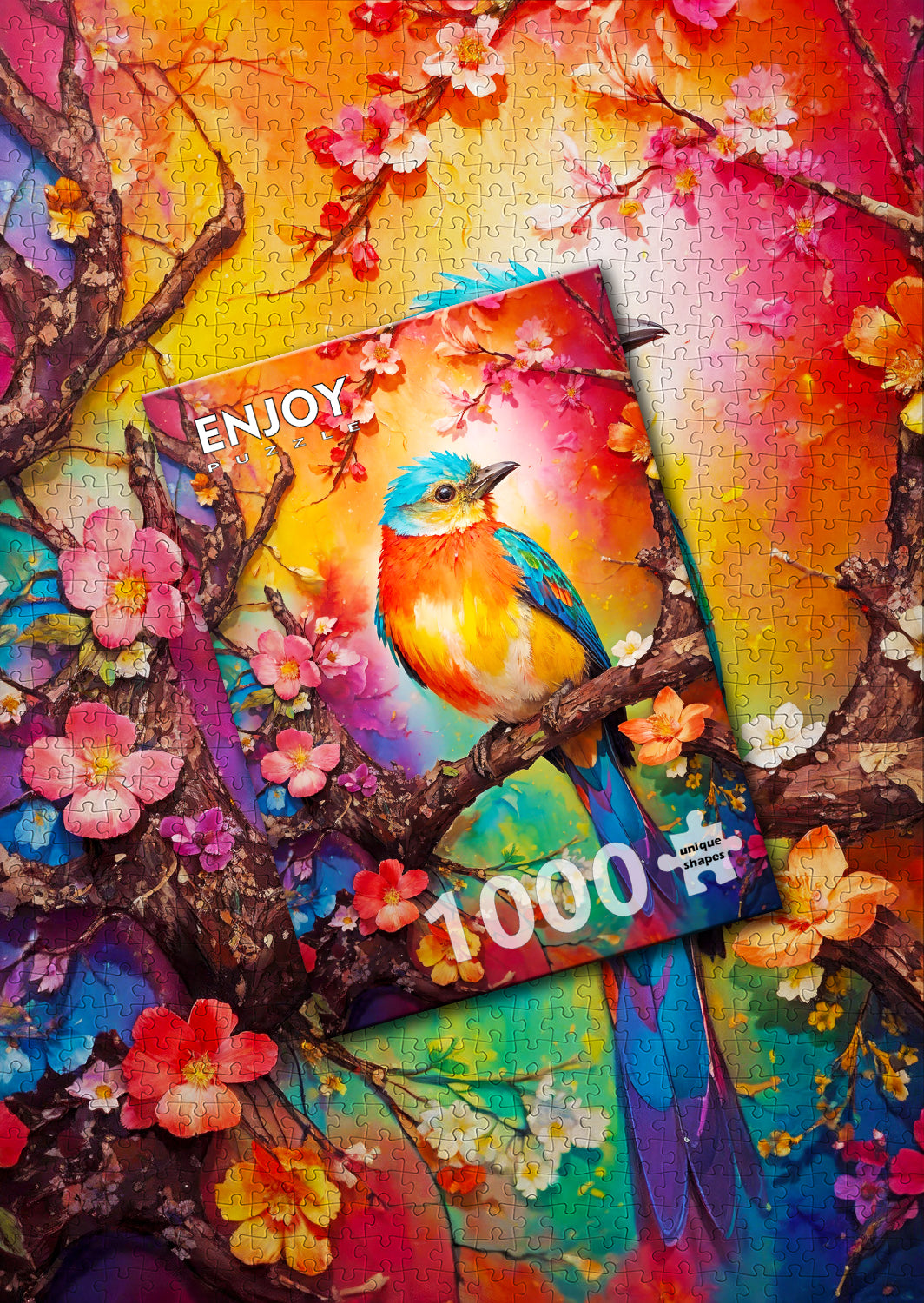 1000 Pieces Jigsaw Puzzle - Colorful Birdie (2147)