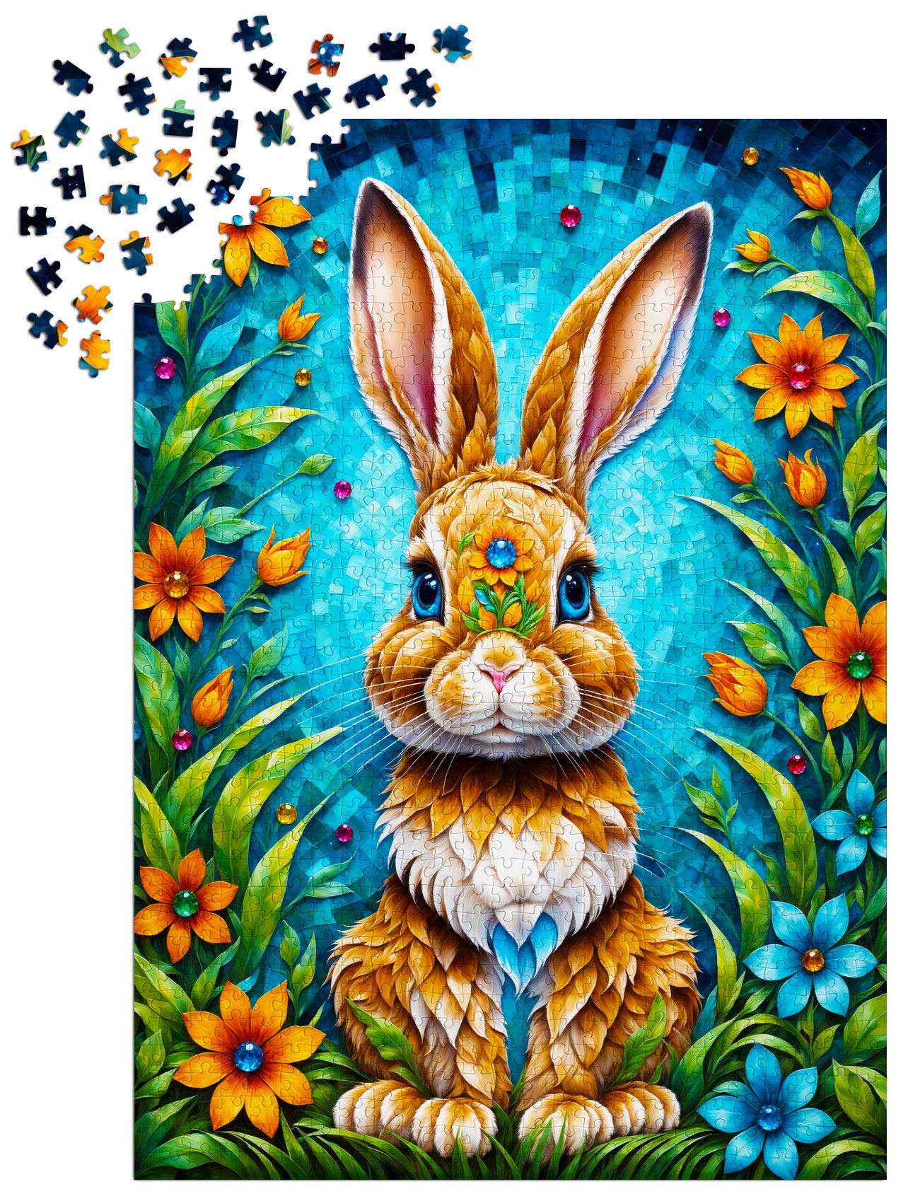 1000 Pieces Jigsaw Puzzle - Garden Bunny (2149)