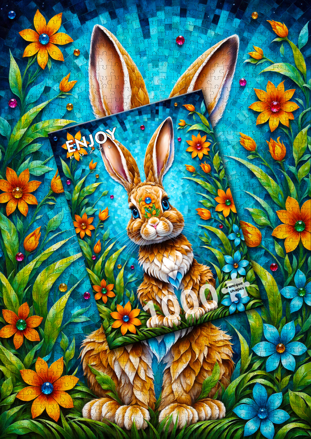 1000 Pieces Jigsaw Puzzle - Garden Bunny (2149)