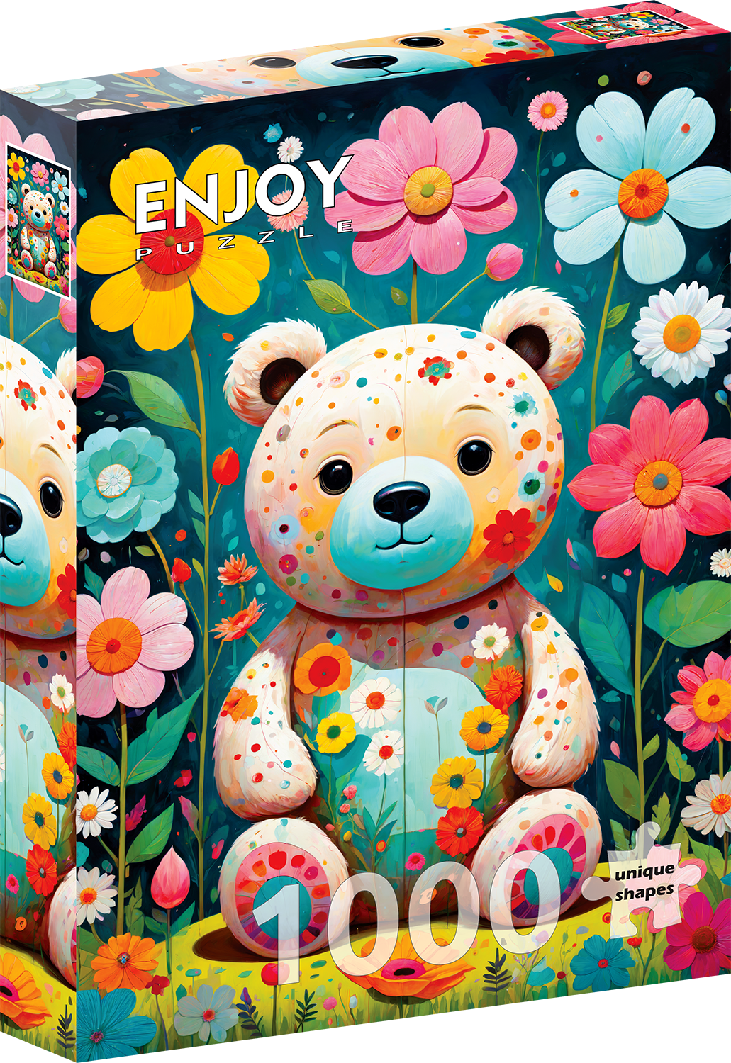 1000 Pieces Jigsaw Puzzle - Flower Teddy Bear (2150)