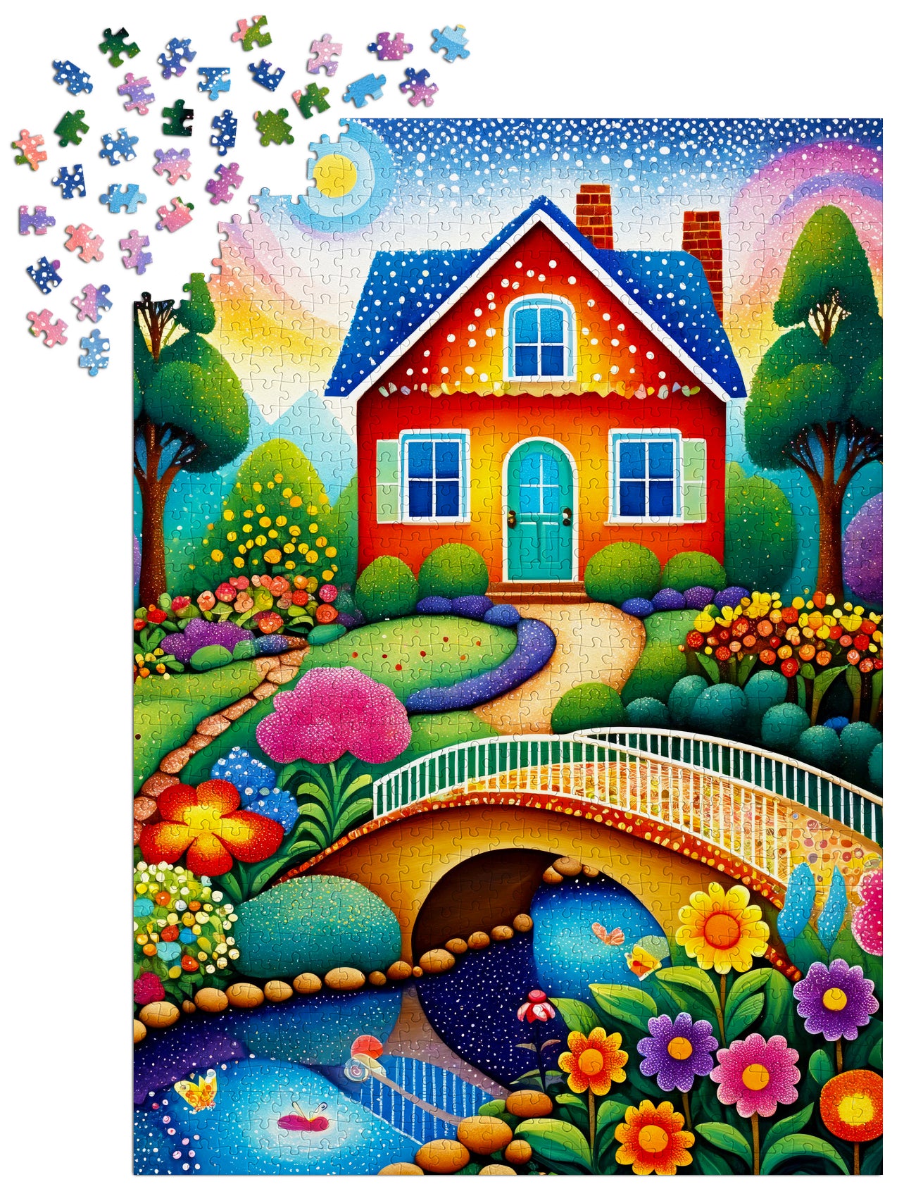 1000 Pieces Jigsaw Puzzle - House of Colors (2153)