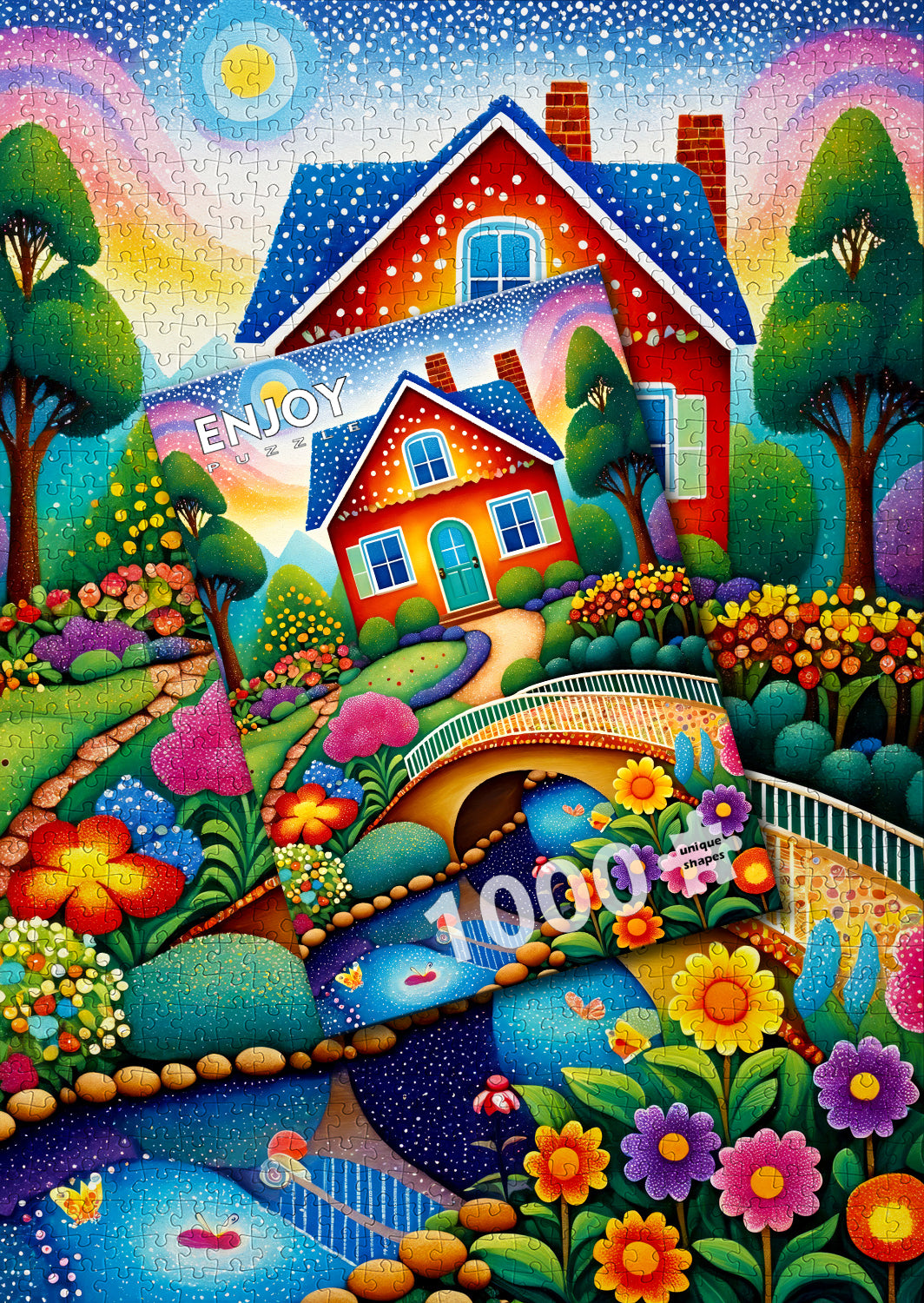 1000 Pieces Jigsaw Puzzle - House of Colors (2153)