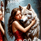 1000 Pieces Jigsaw Puzzle - Lady and the Wolf (2165)