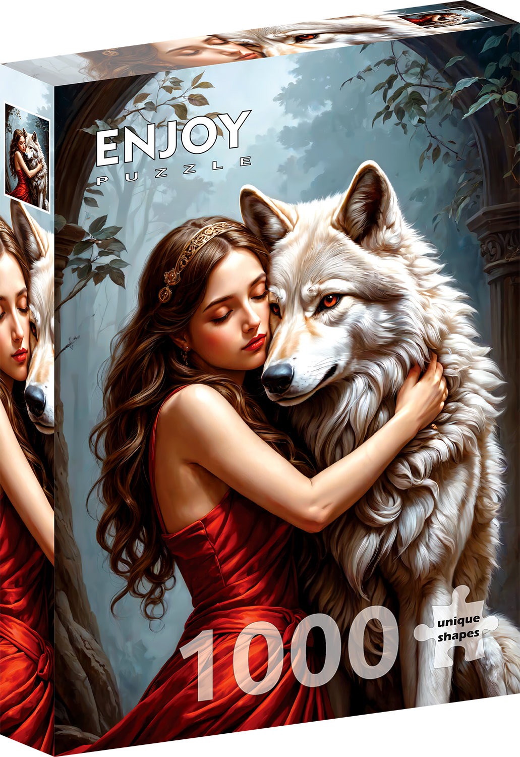 1000 Pieces Jigsaw Puzzle - Lady and the Wolf (2165)