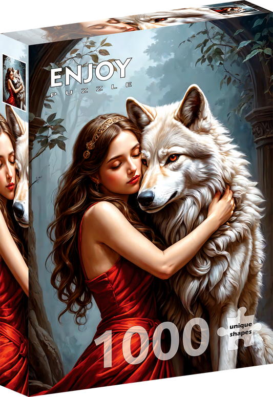 1000 Pieces Jigsaw Puzzle - Lady and the Wolf (2165)