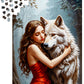 1000 Pieces Jigsaw Puzzle - Lady and the Wolf (2165)