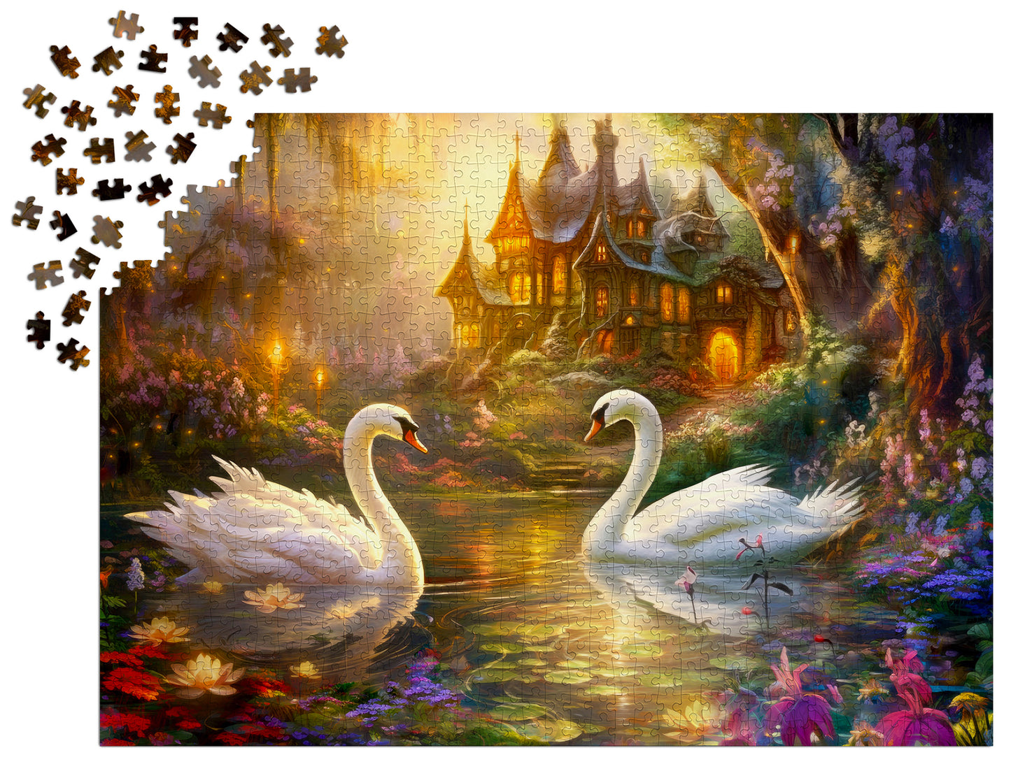 1000 Pieces Jigsaw Puzzle - Swan Song (2184)