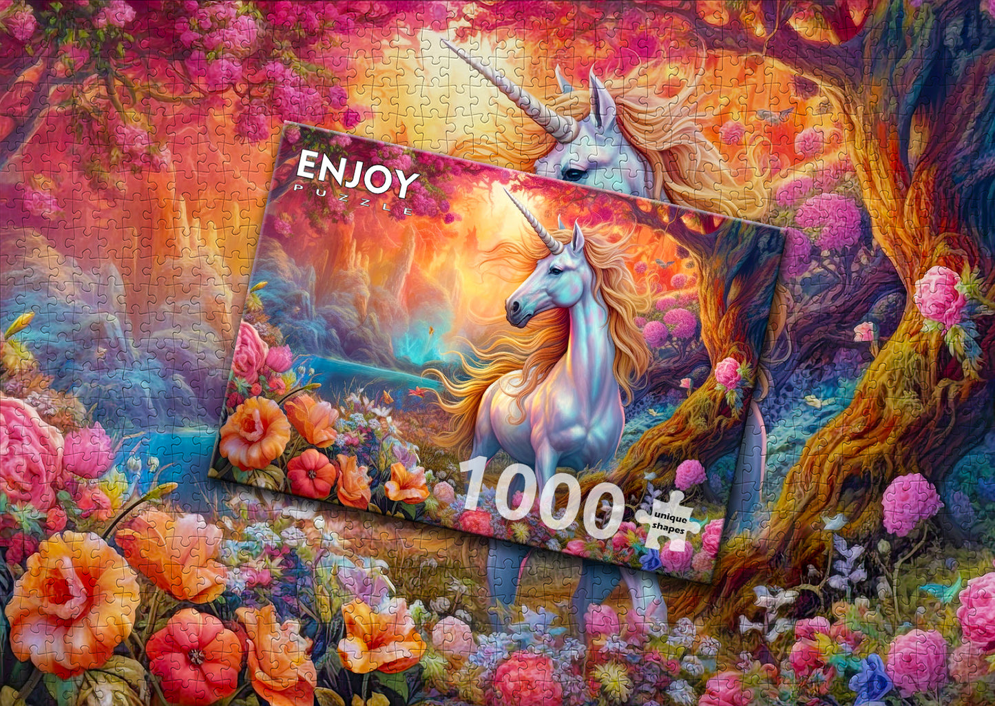 1000 Pieces Jigsaw Puzzle - Enchanted Harmony Unicorn (2185)