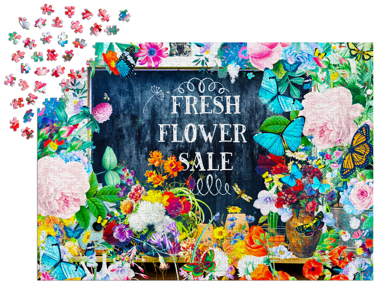 1000 Pieces Jigsaw Puzzle - Flower Sale (2189)